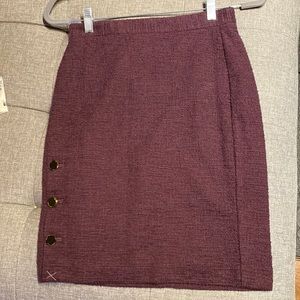 Ann Taylor Maroon Pencil Skirt - Petite 00 - Like new